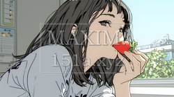 イチゴを摘んで食べている若い女性 | 8390964-8500