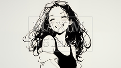 満面の笑みでYesと言っている若い女性（シンプルな色使い）