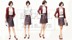 オフィスワークをしている時の女性営業課長
