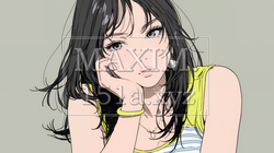 疑問や心配事、不快感、不満などを感じを感じて眉を潜めている若い女性 | 8489244-14683