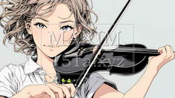 バイオリンを弾いている女性 | 8534534-12345