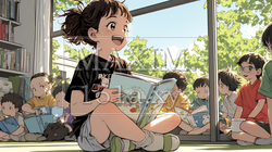 友達と遊んでいる幼い子供たち