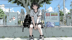 学校でいじめられていじけている女子生徒 | 8556824-7301