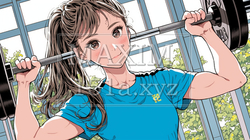 ウェイトトレーニングをしている若い女性 | 8559626-4952