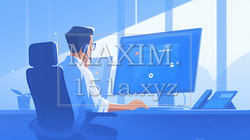 マーケティングデータなどの計量分析を行っているビジネスパーソン | 8581233-12162