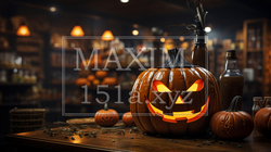 ハッピー・ハロウィンの絵：ちょっと怖いムードの精緻CG | 8582125-919
