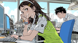仕事のミスを注意されふてくされている若い女性