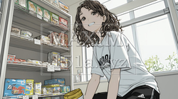 コンビニで新作スイーツを物色中の若い女性 | 8621081-15737