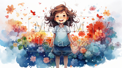 幸せな夢の中にいる少女 | 8626074-3657