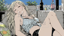 家で一人で酒を飲んで酔いつぶれた女性 | 8640111-11267