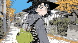 仲間とハロウィンイベントに参加する若い女性 | 8646063-5383