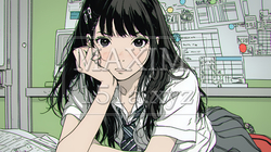 「つまんないの」と不貞腐れている制服を着た女子高生 | 8646210-14450