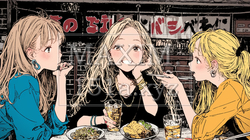 女子会：気の合う女友達が集まり、酒を交わし、おいしい食事をしながら、仕事の話や恋バナをしている | 8663025-5052