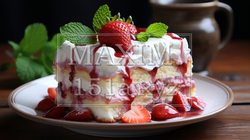 イチゴがたっぷりのったケーキ
