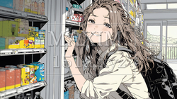 コンビニで新作スイーツを物色中の若い女性 | 8672040-15715