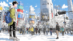 都市の雪景色 | 8672526-6454