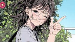 フィンガーガン（指でっぽう）を構えている若い女性 | 8676885-13316