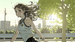 未来に向かって歩き出す女子高生 | 8684655-15074