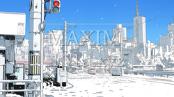 都市の雪景色 | 8689094-6448