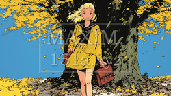 紅葉の小径を歩く若い女性 | 8706593-5852