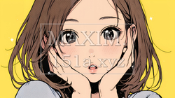 驚愕して息を呑み、目を見開いたまま口をぽかんとする若い女性 | 8710422-13936