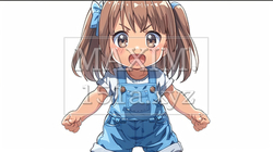 気合いを入れている女子小学生