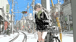 都市の雪景色