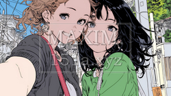 スマホで自撮りしている若い女友達 | 8795226-12582