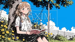 日だまりでまったりしている若い女性