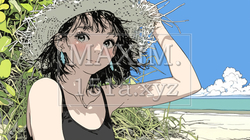 南国の海岸にビキニ姿でいる若い女性 | 8811631-5267