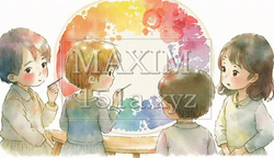 小グループ勉強会中の子供達 | 8814828-3814