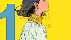 数字の「1」を掲げている若い女性 | 8831630-15451