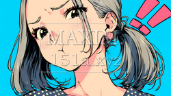 イライラした表情で口をとがらせて舌打ちをしている若い女性 | 884058-8228