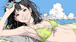 ビーチリゾートを旅行中のビキニ姿の若い女性 | 8842484-9378