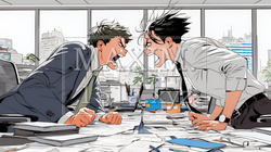 オフィスで言い争いをしているビジネスパーソン | 8860094-11805