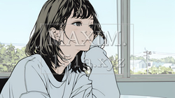 会議で発表している男性に魅了され、新しい恋の予感を抱いた若い女性｜8867928-8388
