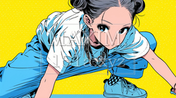ブレークダンスを練習中の若い女性