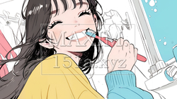 歯磨きは大事：歯磨きを習慣づけよう。虫歯予防週間用 | 8886777-6143