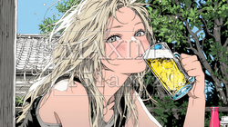 ビールを飲んでいる女性 | 889496-12398