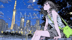 都市の夜景を眺めている女性 | 8901861-13037