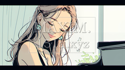 ピアノを弾いている若い女性 | 8940271-12360