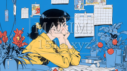 楽しい予定を考える女性｜カレンダーを見ながら計画を立てる若い女性のイラスト | 894098-20462