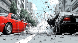 街中での自動車事故 | 8995499-6856