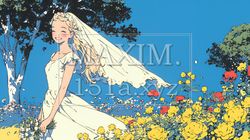 白いウェディングドレスを着ている花嫁：ジューンブライド | 9046531-8795