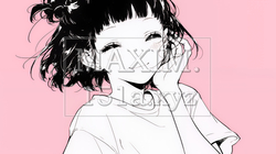 満面の笑みでYesと言っている若い女性（シンプルな色使い） | 9066253-11641