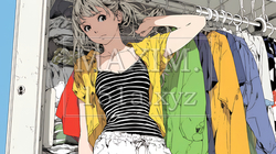 クローゼットを開いて着替えをしようとしている若い女性 | 9088063-6753