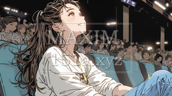 映画や演劇を鑑賞している若い女性 | 9093166-16121
