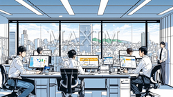 都心のオフィスでの仕事風景 | 9105562-5177