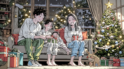 仲良し親子の楽しいクリスマス | 9120651-13633