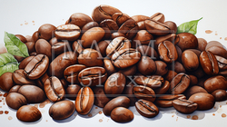 コーヒー豆：水彩画 | 9131360-4499